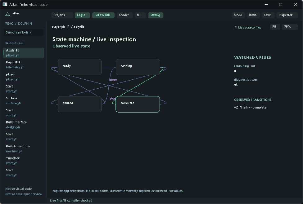 Atlas state machine and watched runtime values